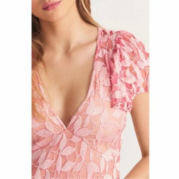 NWT LoveShackFancy Kamber Pink Floral Maxi Dress Gown - Picture 10 of 13